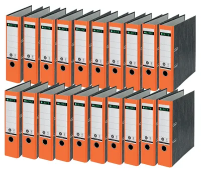 Productafbeelding van Leitz plastic ringbandhouder, A4, 80 mm, 180°, oranje, A4, 80 g/m²