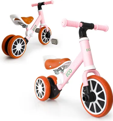 Produktbild von ECOTOYS Scooter mit abnehmbaren Pedalen rosa