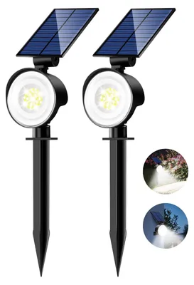 Image de Set de 2 lampes solaires LED d'extérieur avec 3 modes