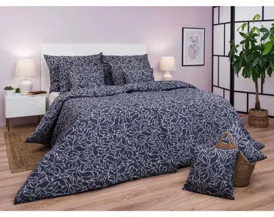 Zdjęcie produktu dla Pościel krepowa Sorat ciemnoszara 140x200, 70x90 cm