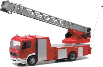Produktbild von R/C Modellfahrzeug mit Drehleiter, Licht & Sound, Funkfernsteuerung, 44x13x15 cm, Maßstab 1:22