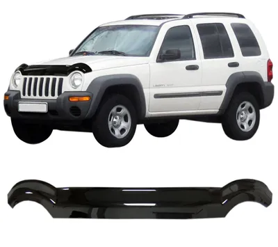 Image de Bra Capot Déflecteur Protection Pour Jeep Cherokee 2001-2008, Aérodynamique, Assemblage Facile, Aucun perçage requis