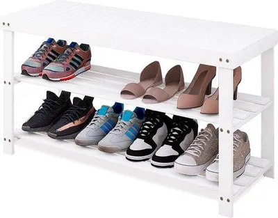 Zdjęcie produktu dla 3-poziomowy organizer na buty, biały