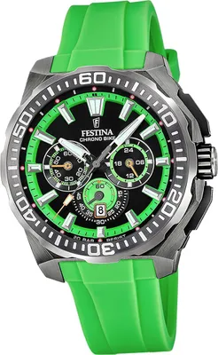 Produktbild von Festina Herrenuhr Chrono Bike Armbanduhr Kautschuk grün D2UF20725/3