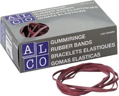 Produktbild von Alco Gummibänder - 150x10mm - Inhalt 1kg rot
