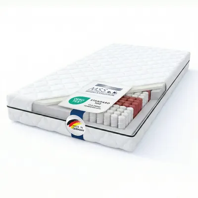 Produktbild von MSS e.K. MEDIC Taschenfederkernmatratze 100 x 200 x 20 cm, 7-Zonen Federkernmatratze mit Komfortschaum und Microfaser-Bezug, Matratze für Kinder und Erwachsene, Härtegrad H2