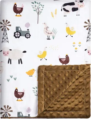 Productafbeelding van Babydeken van katoen, 75 x 100 cm, dubbelzijdig, geschikt voor kinderwagens