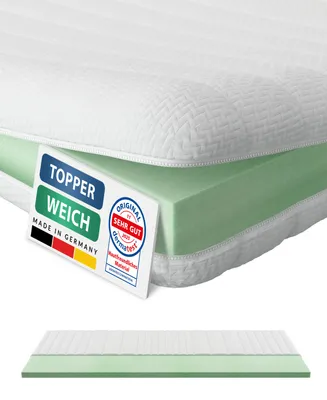 Produktbild von AM Qualitätsmatratzen | Basic Komfortschaum-Topper | 140x190 cm | 6 cm Höhe | Matratzentopper | 140/190 | Komfortschaum Topper