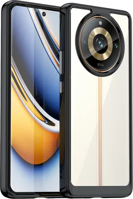 Obrázek produktu pro Pouzdro pro Realme 11 Pro průhledné, nárazuvzdorné TPU silikonové ochranné pouzdro černé