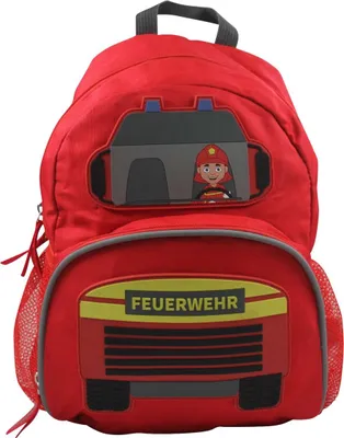 Produktbild von DONAU 7290842-91 Kinderrucksack Feuerwehr 3D Motiv - 22 x 32 x 11 cm