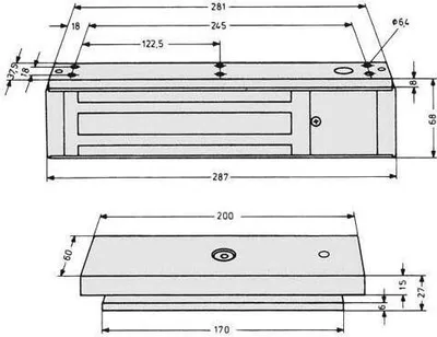 Produktbild von Assa Abloy effeff Flächenhaftmagnet 828-------44F90