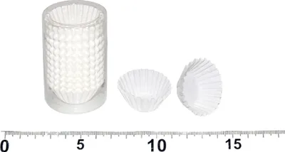 Produktbild von Weißes Backförmchen 7,5 cm (Durchmesser 3 cm, Höhe 2,2 cm) – 100 Stück