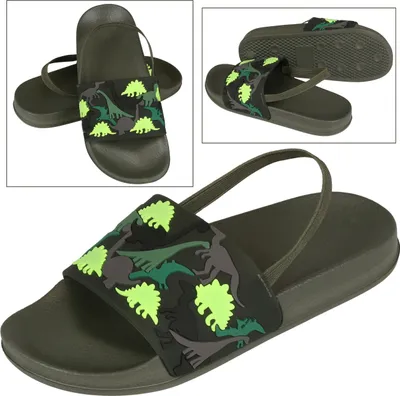Produktbild von Dinosaurier Kinder-Flip-Flops mit Gummiband, Flip-Flops für Jungen 32 EU / 13 UK