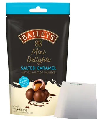 Produktbild von Baileys Schokolade Mini Delights Salted Caramel (102g Beutel) + usy Block