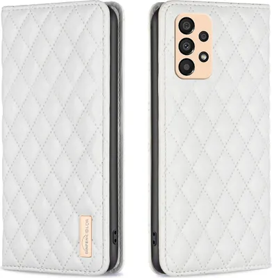 Produktbild von Galaxy A33 5G Hülle, Elegant Bookstyle Flip Leder Kartenfächer Schutzhülle mit Ständer für Samsung Galaxy A33 5G Weiß