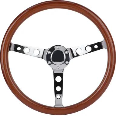 Image de Volant,Volant en bois,Volant 15in,Volant 6 trous,Remplacement volant,Accessoire voiture modifié