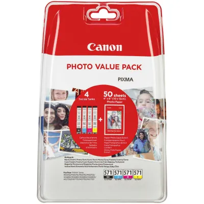 Produktbild von Canon CLI571 CMYK+Papier