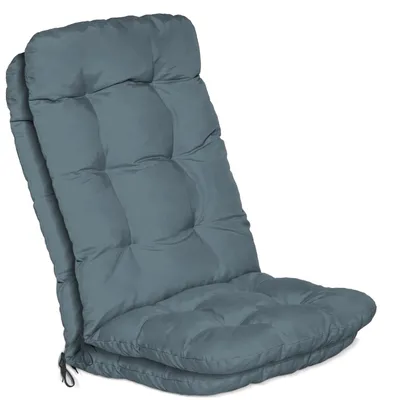 Produktbild von Beautissu 2er Set Hochlehner Auflagen Flair HL, 120x50x8cm, Taubenblau
