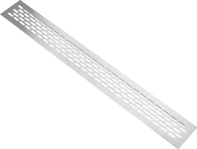 Produktbild von Möbellüftungsgitter Edelstahl Inox 80x800 mm – Lüftungsgitter Möbel lang – Belüftung für Schränke & Einbaugeräte