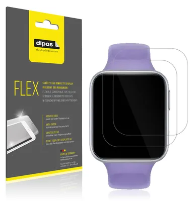 Produktbild von 2x Schutzfolie für Oppo Watch SE Folie, 100% Displayabdeckung, dipos Flex