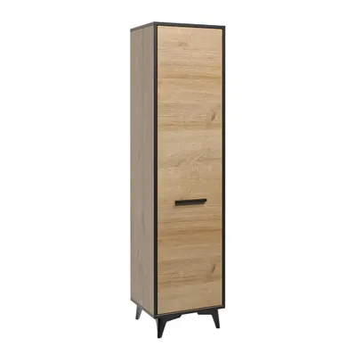 Produktbild von AX LIVING Schmaler Kleiderschrank Stauraum Fabriani S1T Eiche Riviera