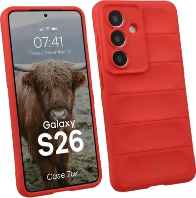 Produktbild von Robuste Handyhülle für Galaxy S26, Bizon Case Tur, Rot