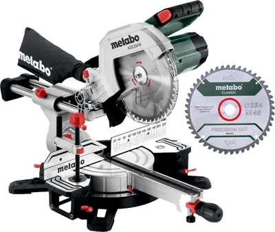 Produktbild von Kapp- und Gehrungssäge mit Zugfunktion Ø254 mm 1450W KGS254M Set + 1 Sägeblatt - METABO 613254900