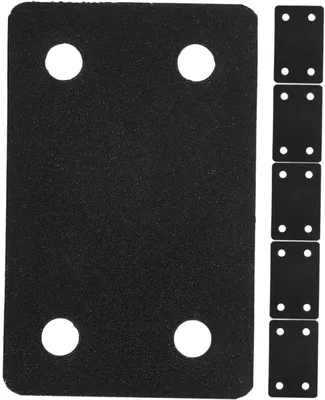 Produktbild von 6 Reparaturplatten aus Edelstahl, robuste Befestigungselemente für gerade Möbelstützen