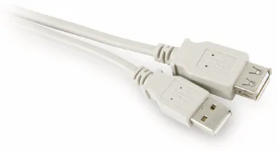 Produktbild von 5,00 m USB 2.0 Verlängerungskabel (Stecker A - Buchse A) grau