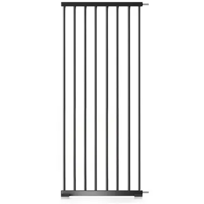 Produktbild von Verbreiterung für Bomi Treppenschutzgitter ohne Bohren, 50 cm, Metall Schwarz, Kinderschutzgitter Erweiterung für Merle Flatstep, sicher & stabil