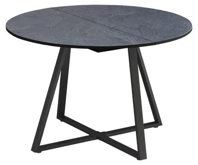Produktbild von Esstisch Vicco Loyd Anthrazit/Schwarz 120 x 120 cm ausziehbar, Model 59378