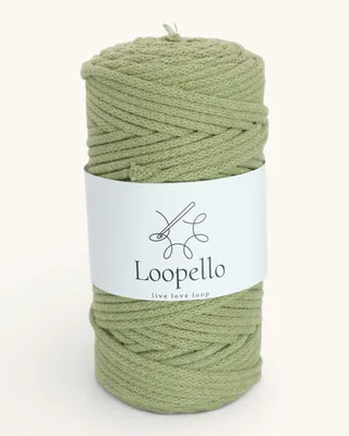 Productafbeelding van Loopvast katoenen koord, 5 mm, 100 meter – Pistachegroen