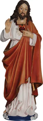 Produktbild von Heiligenfigur Jesus Christus 20 cm handbemalt Polyresin Deko