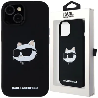 Produktbild von Karl Lagerfeld Silikon Choupette Head MagSafe - iPhone 15 Plus / 14 Plus Hülle (Schwarz)