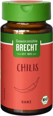 Image de Moulin à épices Brecht Chilis entiers verre 15g,