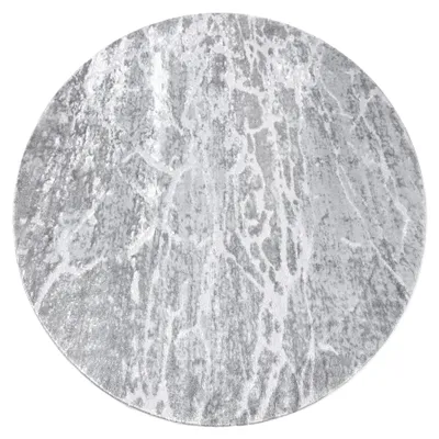 Produktbild von Modern MEFE Teppich Kreis 6182 Beton - Strukturell zwei Ebenen aus Vlies grau Grau rund 100 cm