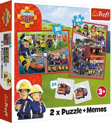Image de Trefl Puzzle 2en1 + Mémos L'équipe de Sam le Pompier / Pris 93334