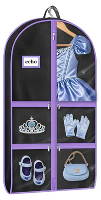 Image de Housse à vêtements respirante – Grande housse de rangement pour enfants, idéale pour les vêtements de tous les jours, les robes de soirée et les costumes. Housse tendance et anti-poussière avec fermeture à glissière (110 x 60 cm).