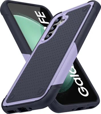 Produktbild von Für Samsung Galaxy S23 FE Hülle Militärqualität Stoßfest Hybrid 2 in 1 Hart PC Weich TPU Handyhülle Lila Blau