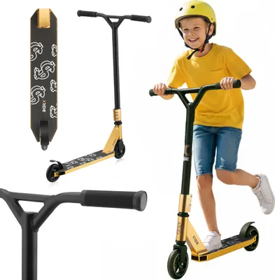 Obrázok produktu pre Xride® kaskadérska kolobežka pre deti a dospelých, mestská kolobežka, kopacia kolobežka - guličkové ložiská ABEC 9 - skladacia kolobežka pre deti a dospelých