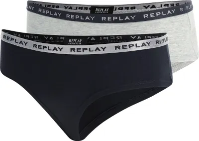 Produktbild von Replay Unterhose Damen-Slip mit Logo-Bund 2er Pack