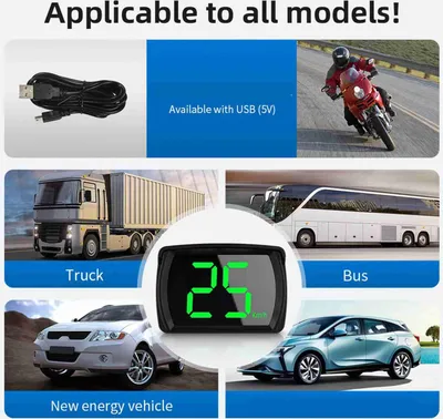 Produktbild von GPS-Heads-Up-Display, großer HD-Bildschirm, genaue Geschwindigkeit, Auto-HUD, Plug-and-Play