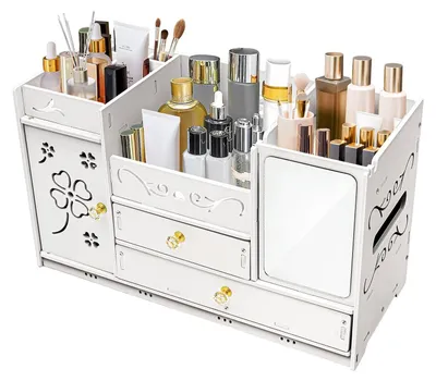 Produktbild von Multifunktionaler Make-up-Organizer mit Schubladen und Spiegel