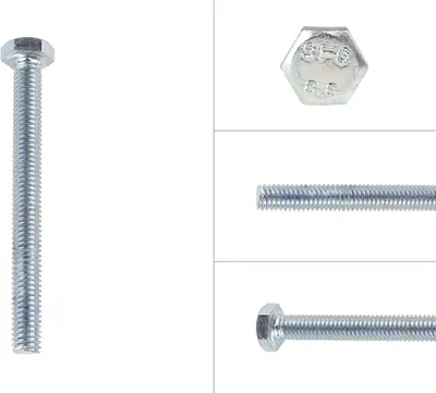 Produktbild von Sechskantschrauben verzinkt M6 x 60 mm - 200 Stück