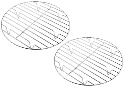 Produktbild von Rundes Abkš¹hlgitter Mikrowelle - 27 cm - 2 Stš¹ck - 5 cm H?he - Backofenrost - Universelles Edelstahl Gitter fš¹r Mikrowelle und Ofen
