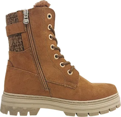 Imagen del producto de Botas de cordones para mujer de la marca Tom Tailor, color marrón, con cremallera, ideales para uso diario