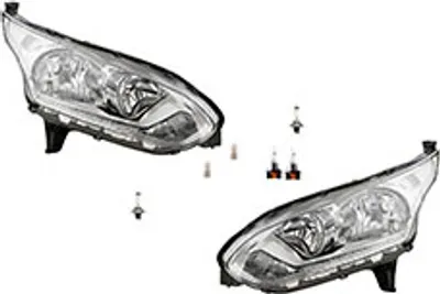 Produktbild von Scheinwerfer passend für Ford Transit 13 13-18 Leuchtmittel Satz L R 1912547 FT1113W030AA 1912544 FT1113W029AA Johns