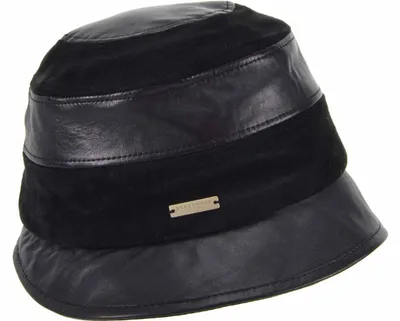 Seeberger Glocken-Hut aus 100% Velour- & Glattleder in schwarz
