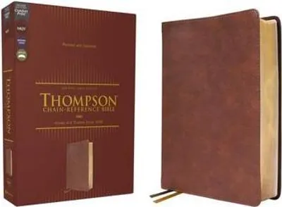 Produktbild von Nkjv, Thompson Chain-Reference Bible, Leathersoft, Brown, Red Letter, Comfort Print
