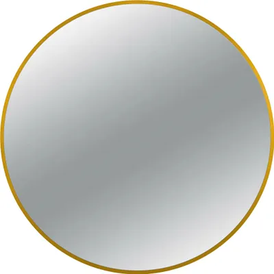 Produktbild von Balneo Wandspiegel runder Badezimmerspiegel Aluminiumrahmen 100 cm gold